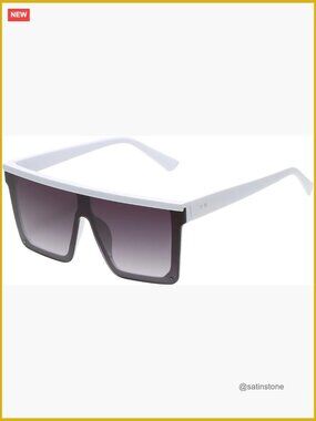 Oversized Square Sunglasses with UV400 Protection
